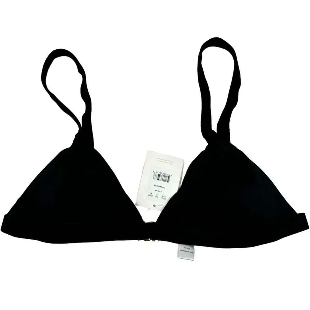 Andie Swim The Caicos Triangle Bikini TopnBlack Adjustable Cups Size‎ M NEW